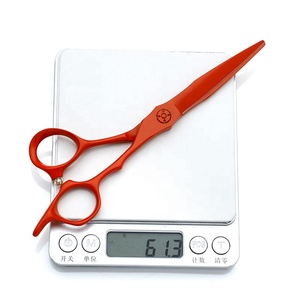 Tijeras de Barbero Profesionales de Acero Inoxidable 440C para Diestros, Punta Afilada, Tamaño Personalizado para Salones de Belleza, Color Rojo, Tijeras de Estilismo - Product Image 4