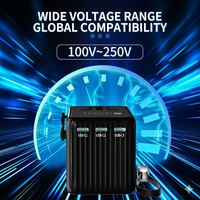 Adaptador de Viaje Universal GaN de 140W, Enchufe Premium Internacional, Carga Rápida Global USB-C para Viajes y Múltiples Dispositivos