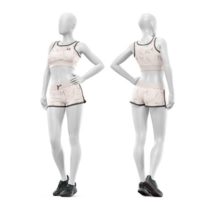 Ensemble de vêtements de yoga et de fitness pour femmes, taille plus, léger, écologique, respirant, imprimé, 2 pièces, sans couture, vêtements de sport pour femmes - Product Image 3