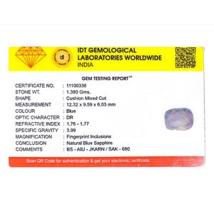 Loose 6.9 Carat Sky Blue Sapphire Gemstone-Excellent Diamond Cut 11mm X 20mm for Fine Jewelry - Product Image 4