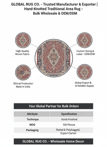 พรมไหมลายเหรียญเปอร์เซีย พรมวินเทจสไตล์โอเรียนทอล สีแดงกรมท่า ลายดอกไม้ ทำด้วยมือ กันลื่น เหมาะสำหรับห้องนั่งเล่น ห้องนอน ใช้ตกแต่ง - Product Image 6