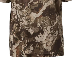 Men's Camouflage Printed Hunting Shirt Short Sleeve Breathable Polyester Summer Wear Adult Outdoor Apparel - Product Image 3