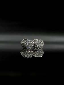 Cluster Lab Grown Diamond <b>Stud</b> Solitaire Flower Earrings D Color VVS1 10k 14k 18k Solid Gold Plated Men's Earrings Wholesale - Product Image 1
