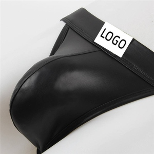 Jockstrap de Cuero para Hombre, Negro, Cintura Baja, Ropa Interior Sexy, Diseño Suave - Product Image 3