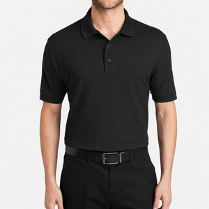 <b>Men's</b> <b>White</b> Short Sleeve Pique <b>Polo</b> Shirt 100% Cotton Breathable Casual Button Front Solid Knitted Regular Fit Casual Golf - Product Image 2