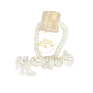 Palillos para masticar perros de madera de café vietnamita, juguete de cuidado Dental de felpa elegante, cuerda sostenible, cachorros juguetones HOANGLINHSG - Product Image 5