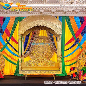 ที่นั่งพิธีอาบน้ำสำหรับเด็กที่นั่งแบบนกยูงออกแบบใหม่สำหรับงานแต่งงานแบบชาวอินเดียใต้สำหรับเจ้าสาว - Product Image 3