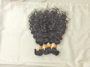 Hair top seller indian chennai indian hair supplier Raw Unprocessed Human Hairs Bulk <b>Braiding</b> Bundles Natural Texture Curly - Product Image 1