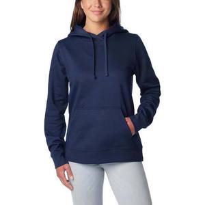 Sweat-shirt à capuche pour femme en coton mélangé avec logo personnalisé Vornex Industry, poignets côtelés, couleur unie, vêtements de sport athlétiques - Product Image 1