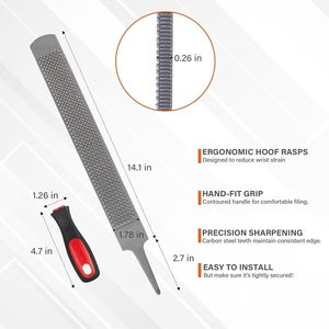 Râpe à sabots professionnelle de 18 pouces, en acier au carbone robuste, pour chevaux, bovins, chèvres, ânes, ergonomique - Product Image 1