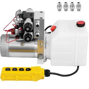 Pompa Idraulica 4.5L 12V DC a Doppio Effetto, Unità di Potenza Idraulica 12V DC con Doppio Solenoide, Pacchetto Idraulico, Motori Idraulici - Product Image 1