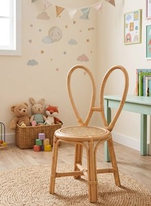 Chaise pour enfant en rotin naturel artisanal avec siège tressé, structure en bois et design ludique inspiré du lapin, fabriquée au Vietnam - Product Image 6