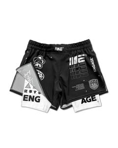 Pantalones Cortos de MMA Engage, Estilo Plano, Tela Suave, Ajuste Holgado, Uso Diario, Ropa Deportiva de Entrenamiento, Diseño Cómodo, Ligero y Transpirable - Product Image 1