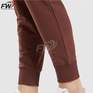Pantalones de chándal de algodón de cintura media para mujer, joggers holgados con cintura elástica y cordón, pantalones largos informales para yoga y descanso. - Product Image 5