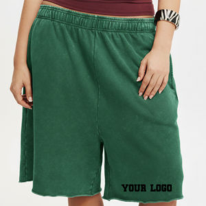 Shorts de Mujer de Alta Calidad 100% Algodón, con Logotipo Personalizado Impreso en Serigrafía, Transpirables, 300gsm, Ecológicos, de Secado Rápido - Product Image 1