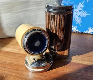 Elegant Set Of 2 Wooden <b>Salt</b> And Pepper <b>Shakers</b> For Home Kitchen Dining Table Natural Rustic Handmade Spice Organizer - Product Image 5