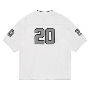 Camiseta de béisbol personalizada al por mayor para hombre, cuello en V, manga corta, logotipo impreso por sublimación, estilo hip hop. - Product Image 3