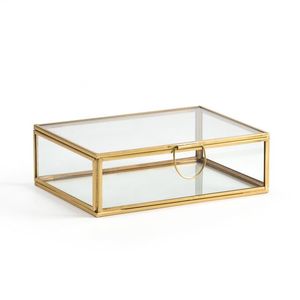 Customized Metal & Glass Storage Boxes With Metal Frame For Jewelry Organizers And Decorative Use Glass Storage Boxes - Product Image 6