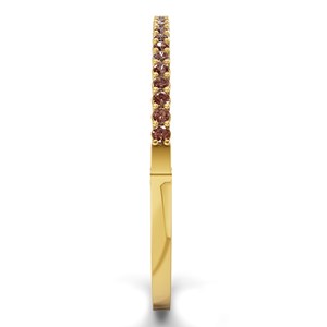 Eternity 14k Gold Round Cut Embrace Brown Color Lab Grown Diamond Openable <b>Bangle</b> <b>Bracelet</b> Available In (1 Ct. Tw.) At Wholesale - Product Image 2