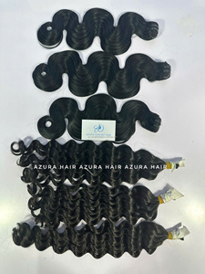 Extensión de cabello humano vietnamita teñido negro Natural 100%, trama de piel ondulada de cuerpo completo, ¡superventa! Sin enredos, sin desprendimiento - Product Image 4