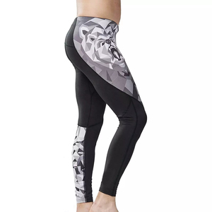 Leggings de sport pour hommes en Spandex/Polyester, coupe compressive, pour entraînement, gym, course à pied, respirants, séchage rapide, extensibles - Product Image 6