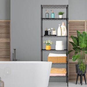 Cremagliera portautensili da pavimento in acciaio al carbonio nero con montaggio e ruote sostituibili - Product Image 3