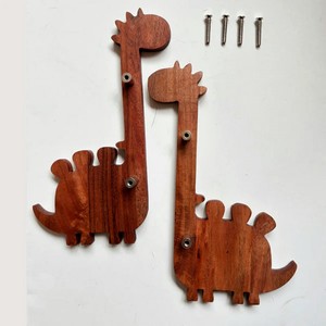 Nouvelle Arrivée Poignées de tiroir pour enfants en bois d'acacia en forme de dinosaure, poignées de commode, poignées de meubles décoratives en bois de haute qualité - Product Image 5