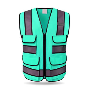 Chaleco de Seguridad Reflectante de Algodón Transpirable e Impermeable de Alta Visibilidad para Hombre, Chaleco de Seguridad Reforzado para el Lugar de Trabajo - Product Image 1