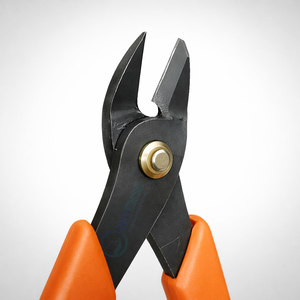 Industrial <b>Flush</b> Cutting Pliers 12 AWG Stainless Steel Wire <b>Cutter</b> Heavy Duty Black Grip for Electronics Repair Technicians - Product Image 2