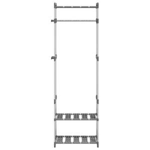 Porte-vêtements en aluminium argenté à 3 niveaux 23,2''x11,4''x75,6'' – Étagères et rails à vêtements durables et élégants - Product Image 3