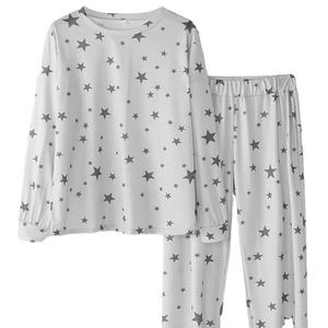 Pijamas de Mujer Elegantes e Informales de Cintura Alta, Tejidos en 100% Algodón, Transpirables, con Estampado, Servicio OEM, para Verano - Product Image 4