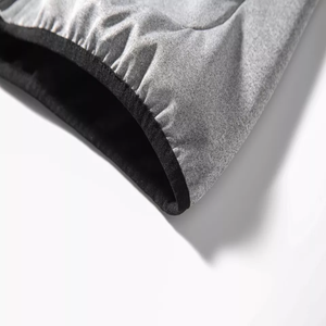 Unisex Gray Fleece <strong>Half</strong>-Zip <strong>Jacket</strong> Full Sleeve Casual Autumn Wear Breathable Solid Design Regular Fit Polyester Material - Product Image 5