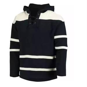 Sweat à capuche de hockey sur glace personnalisé et unique avec capuche à lacets, qualité supérieure, anti-UV et séchage rapide, design unisexe pour adultes, 100 % polyester - Product Image 3
