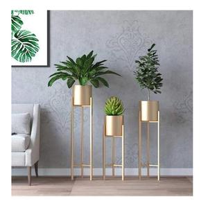 Hot Selling Mini Gold Color Premium Iron <b>Vintage</b> Style Handmade Iron Planter with Metal <b>Stand</b> Decorative Flower Pot for Rustic - Product Image 5