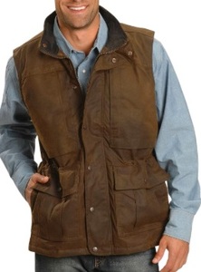 Professional Deer Hunting <b>Vest</b> Men’s <b>Brown</b> Oilskin Waterproof Outdoor Gear - Product Image 1