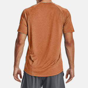 T-shirt de sport à manches courtes 100 % coton de haute qualité pour hommes et femmes, imprimé sur mesure, anti-plis, respirant, coupe classique, tricoté - Product Image 3