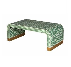 Mesa con Incrustaciones de Hueso de ILAHI, Diseño Moderno con Detalles de Ágata, Almacenamiento Portátil, Muebles para el Hogar - Product Image 1