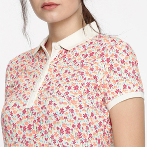 Polo de golf pour femme avec impression sérigraphique de logo personnalisé, polo de haute qualité 100% coton pour femme - Product Image 6