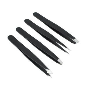 Juego de pinzas para cejas de acero Premium 4PCS con estuche de cuero Nueva condición para Navidad - Product Image 5