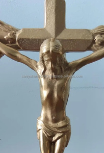 Ý Thánh Giá Antique Brass Chúa Giêsu Đứng Trên Thập Giá Lớn Tôn Giáo Công Giáo Trang Trí Nội Thất - Product Image 3