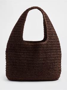 Sac en coton tissé et en rotin offrant une belle combinaison de texture naturelle, de charme rustique et de style moderne - Product Image 5
