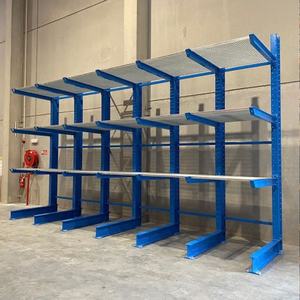 Sistema de estantería de paletas en voladizo de 5 capas de acero resistente con protección contra la corrosión para estanterías de almacén de almacenamiento industrial - Product Image 5