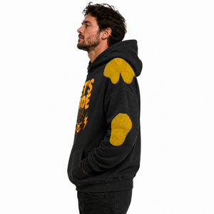 Nouvel arrivage : Sweat à capuche moto personnalisé à grand imprimé en polyester/coton, 380 GSM, coupe oversize, séchage rapide, unisexe, épais, avec 2 protections - Product Image 4