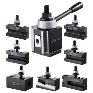 Set di 8 Portautensili a Cambio Rapido per Tornio con Portautensili a Cuneo per Utensili da Tornitura (Nuovo) - Product Image 5
