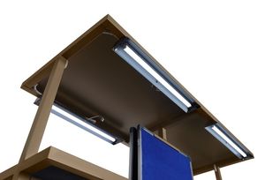 Premium Quality Heavy Duty Cast Iron Industrial Workstation with T5 LED Light Softboard <b>Monitor</b> <b>Stand</b> Large Work Surface For Use - Product Image 3
