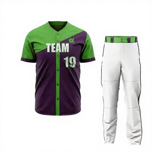 Uniforme de baseball personnalisé pour hommes de qualité supérieure 2025, 100% polyester respirant, logo personnalisé, tailles personnalisées, faible MOQ - Product Image 1