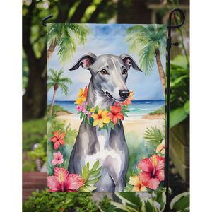 Galgo Luau Bandera de jardín multicolor Buzón decorativo Bandera y ilustraciones de patio para camas de flores de patio Banner de tamaño pequeño - Product Image 3