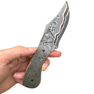 Vente en ligne de lames vierges professionnelles en acier Damas, matériau durable, lames vierges en acier Damas à marque privée - Product Image 2