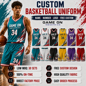 Lightweight Trendy Product Customized Made New Arrival OEM ODM Service Sublimated Printing Men Basketball Jersey and Shorts Sets - Product Image 1