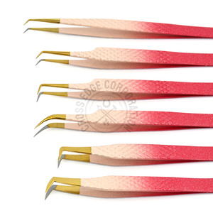 Mega Volume Boot Tweezers Lash Extensions Isolation Tweezer EyeLash Extension Supplies for Applying False Eyelash 45 90 Degree - Product Image 1